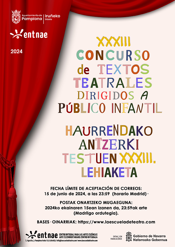 XXXIII concurso de textos teatrales dirigidos a publico infantil