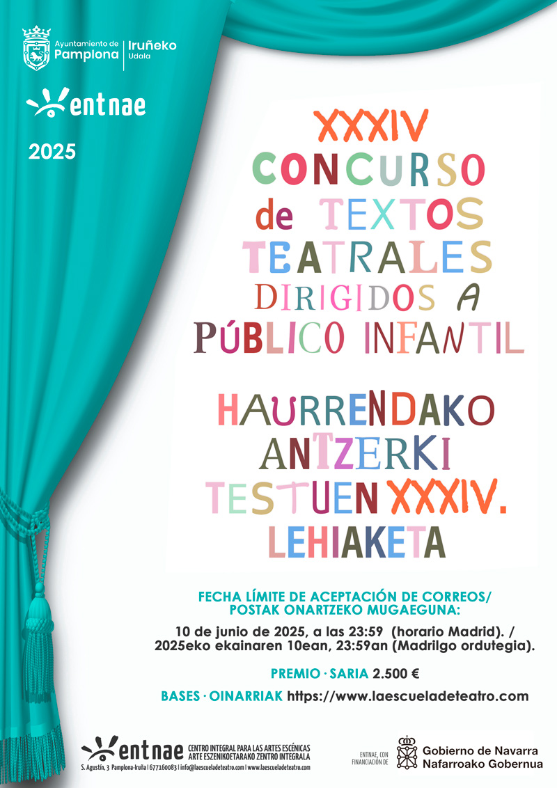 XXXIV concurso de textos teatrales dirigidos a publico infantil