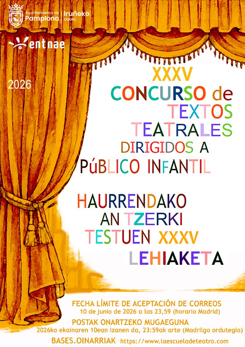 XXXV concurso de textos teatrales dirigidos a publico infantil